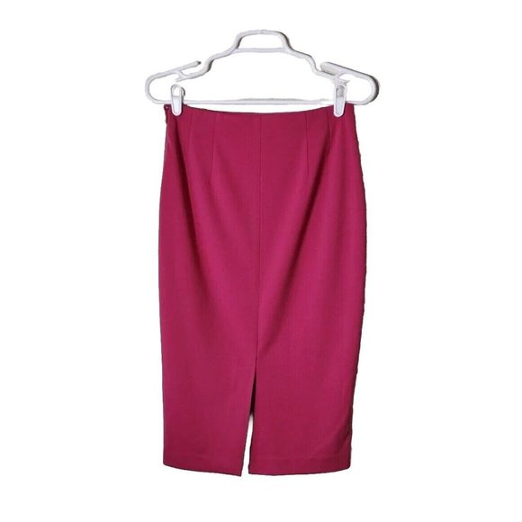 The Limited Skirt Womens 2 Knit Slit Side Zip Pink Stretch - Picture 2 of 12